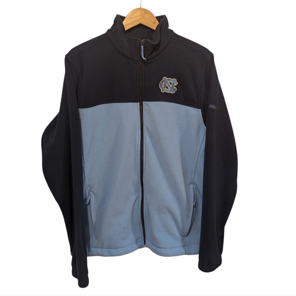 North Carolina Tar Heels Columbia Full Zip Fleece Jacket Size Medium